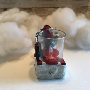 Yankee Candle Snowman Skiing Votive Tealight Holder