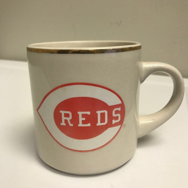 Cincinnati Reds MLB Ceramic Coffee Cup Mug Gold Trim