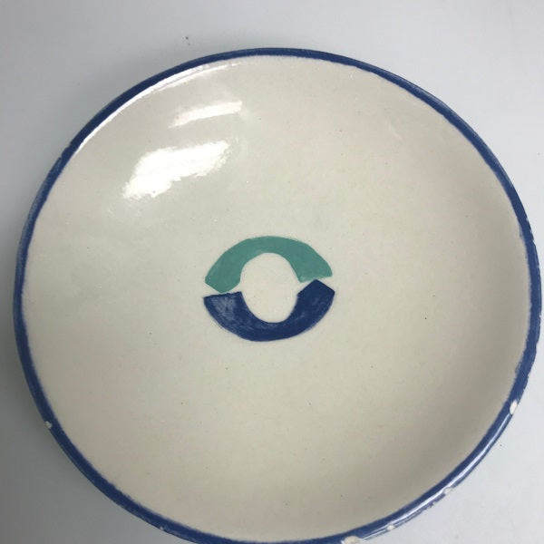 Collector Plate Trinket Dish Blue Green 4 Inch Bowl - Chickenmash Farm