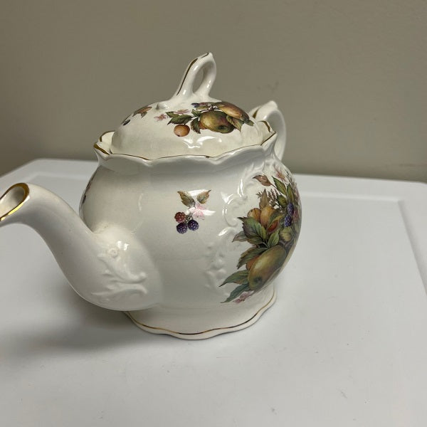 Crown Dorset Fruit Teapot Staffordshire England Ceramic Teapot