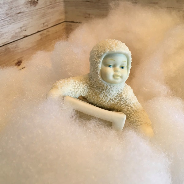 DEPT 56 SNOWBABIES Hold On Tight Winter Tales Sledding Sled