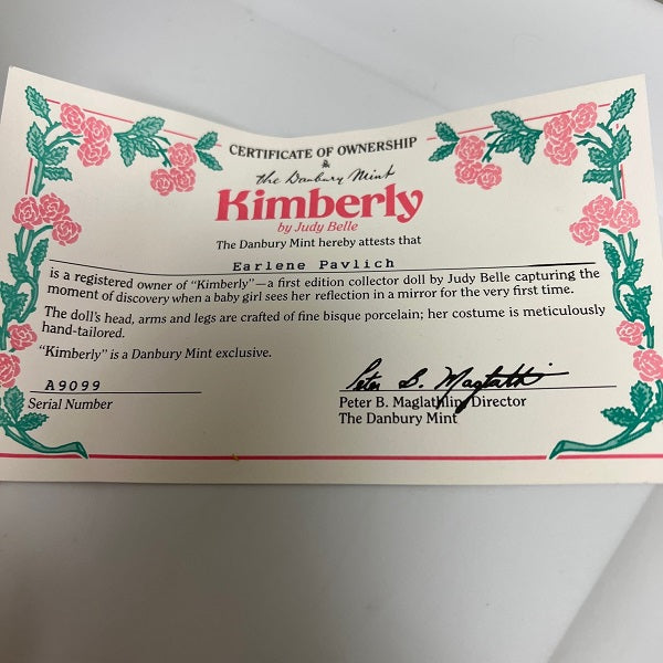 Danbury Mint Kimberly Porcelain Doll by Judy Belle 1991