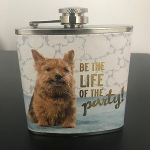 Demdaco Life Of The Party Flask | Party Dog Decorative Flask