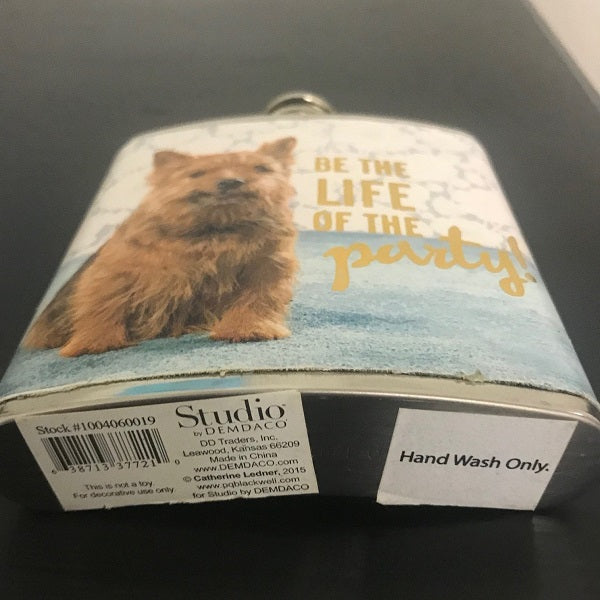 Demdaco Life Of The Party Flask | Party Dog Decorative Flask