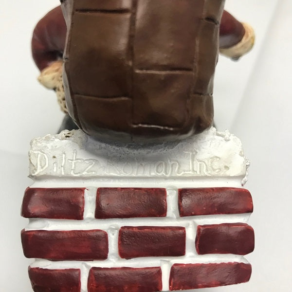 Roman Inc Santa Claus Sitting On Top Chimney Christmas Ornament 1998