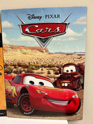 Disney Pixar Cars Metal Wall Sign Set of 2 Tow Mater Lightning McQueen