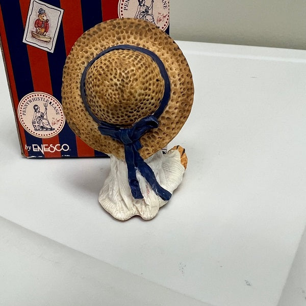 Enesco Penny Whistle Lane Prudence Bear With Hat And Sailor Dress Figurine