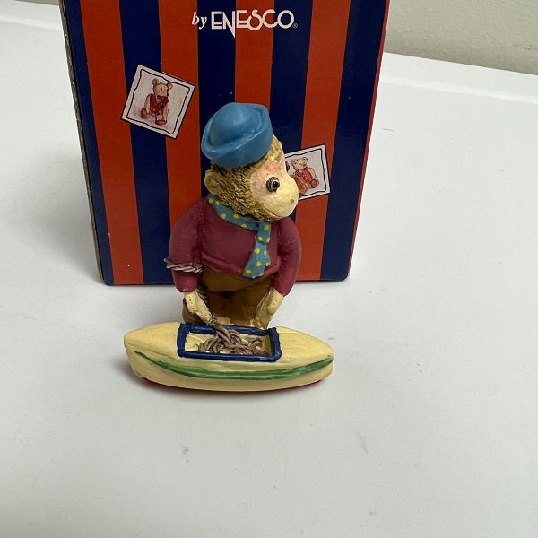 Enesco Penny Whistle Lane Sam Monkey w Sail Boat Figurine 1993