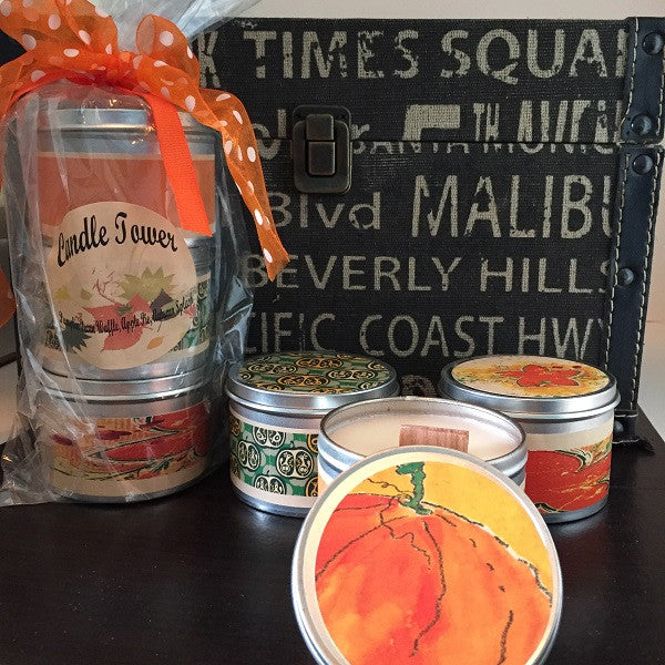 Wood Wick Candle Gift Set Candle Trio Fall Scented Candles-Chickenmash Farm