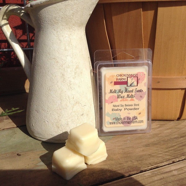 Scented Candle Melts  Baby Powder Melt My Heart Tarts - Chickenmash Farm