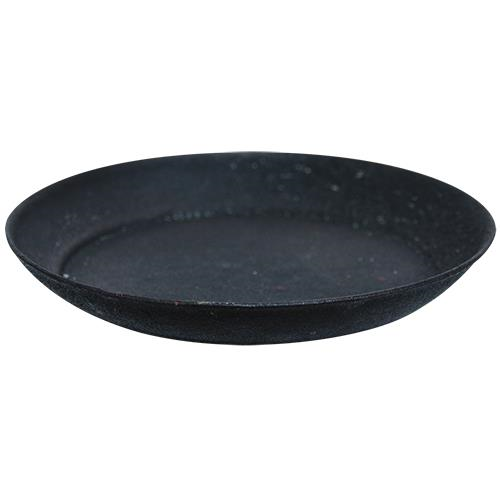 Metal Pie Pan Candle Plate 4" Black Pillar Candle Holder-Chickenmash Farm