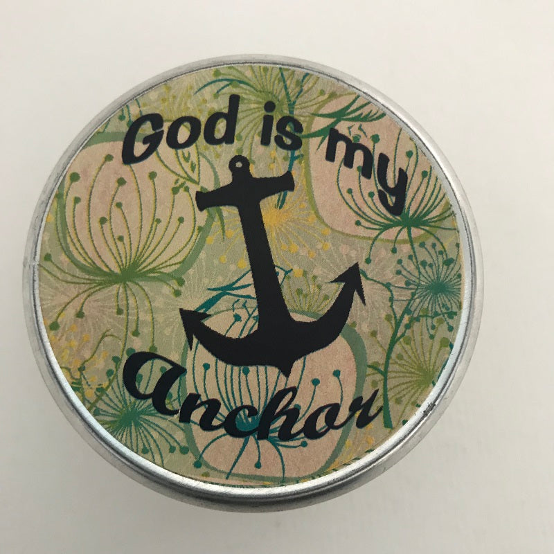 God Is My Anchor | Inspirational Candle | Ocean Breeze Scent-Chickenmash Farm