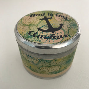 God Is My Anchor | Inspirational Candle | Ocean Breeze Scent-Chickenmash Farm