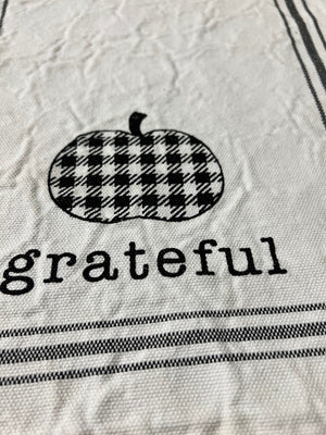 Grateful Table Runner 64 inches Black and White Checkered Apple