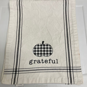 Grateful Table Runner 64 inches Black and White Checkered Apple