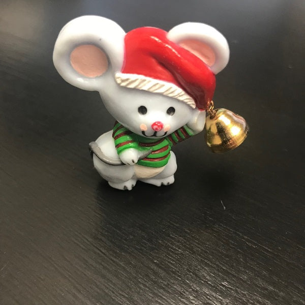Hallmark Holiday Pin Mouse with Jingle Bell Brooch