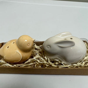 Hallmark Salt and Pepper Shakers Bunny and Chick Easter Set