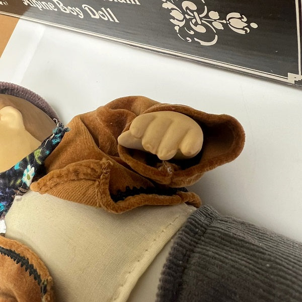 Handpainted Bisque Porcelain Alpine Boy and Girl 10in Figurines