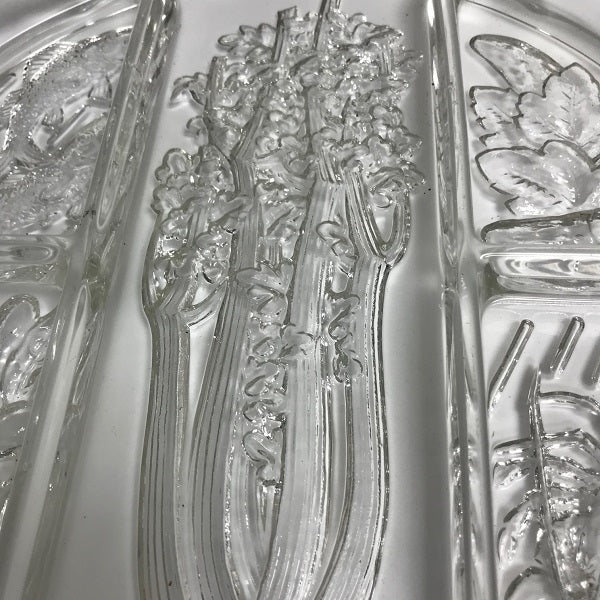 Indiana Glass Round Divided Relish Tray 10.25 Inch Serving Dish