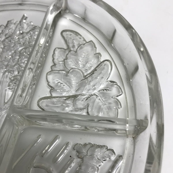 Indiana Glass Round Divided Relish Tray 10.25 Inch Serving Dish