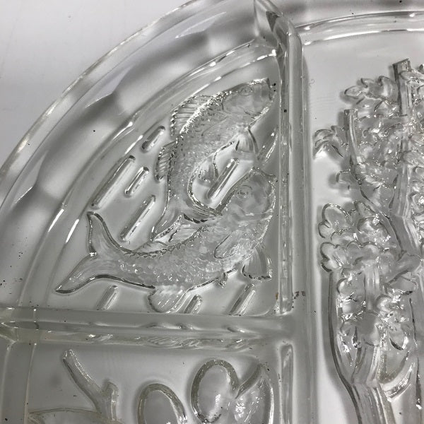 Indiana Glass Round Divided Relish Tray 10.25 Inch Serving Dish