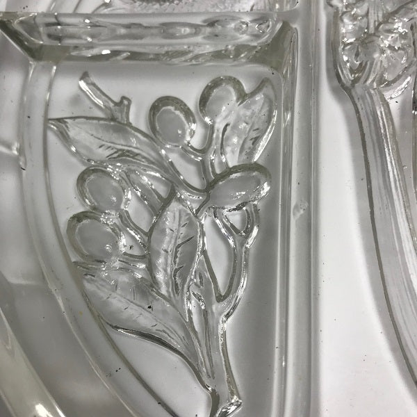 Indiana Glass Round Divided Relish Tray 10.25 Inch Serving Dish