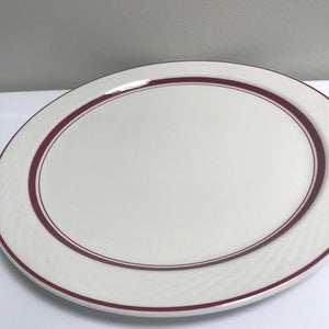 Jackson Falls Creek PA Custom China Serving Plate Red Striped Restaurant Ware