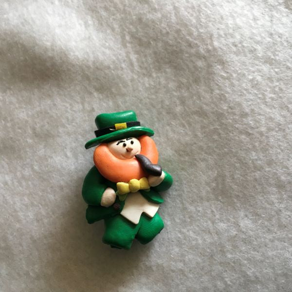 Leprechaun Brooch | Acrylic St. Patrick's Day Leprechaun Pin