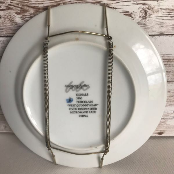 Lighthouses American Atelier Signals Porcelain 8” Plate West Quoddy Head