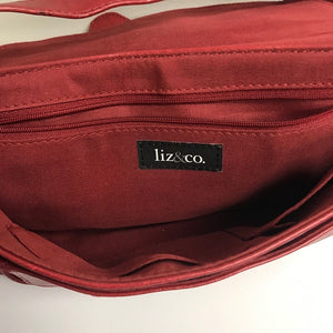 Liz Clairborne Liz & Co Red Buckle Bag Single Shoulder Strap