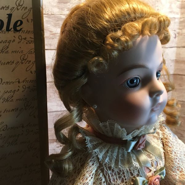 Louis Nichole Porcelain Collectible Doll 24 Doll 1997 Chickenmash Farm