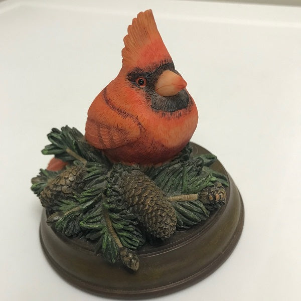 Marjolien Bastin Natures Journey Winter Cardinal Figure On Base