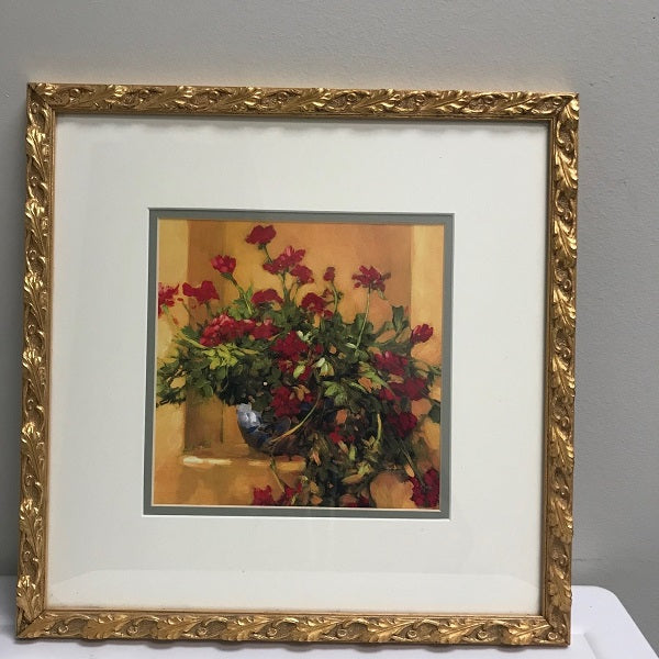 Matted Art Print Ivy Geraniums Philip Craig Framed Still Life Art