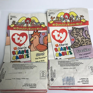 McDonalds Happy Meal Paper Bags. Ty Beanie Babies Happy Meal Bags