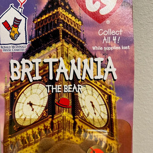 McDonalds Ty Beanie Baby Britannia the Bear Great Britain 1999