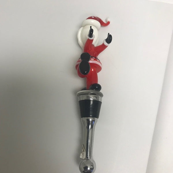 Metal Wine Bottle Stopper Glass Santa Claus Wine Bottle Stopper