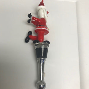 Metal Wine Bottle Stopper Glass Santa Claus Wine Bottle Stopper