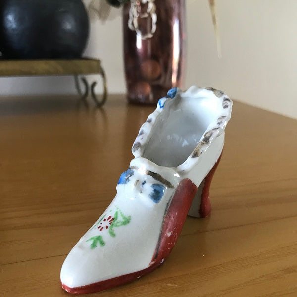 Porcelain miniature shoe