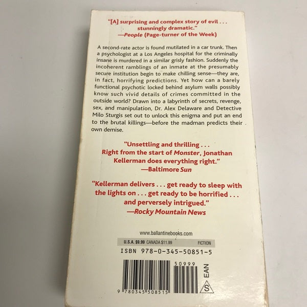 Monster A Novel by Jonathan Kellerman Paperback Book