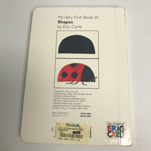 My Very First Book Of Shapes Eric Carle Hardcover 2005