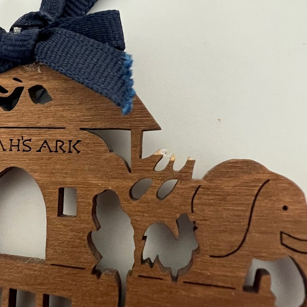 Noahs Ark Silhouette Wooden Ornament