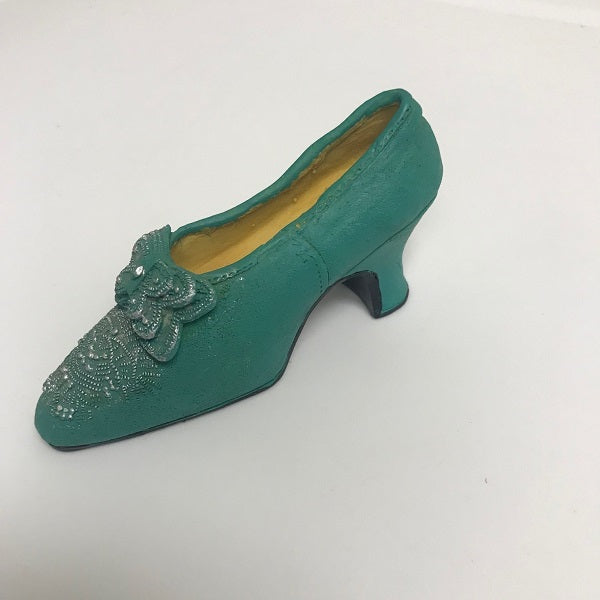 Novelty Collectible Miniature Resin Shoe Turquoise