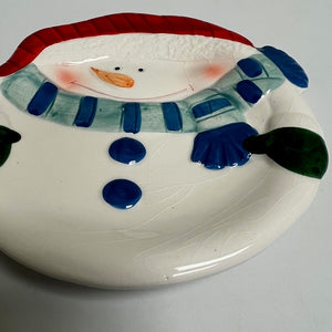 Pacific Island Creations Snowman Plate 6in Candy Cookie Plate