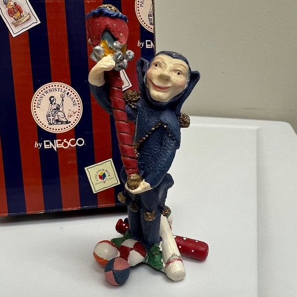 Penny Whistle Lane Enesco Juggling Jangles Jester with Toys Figurine