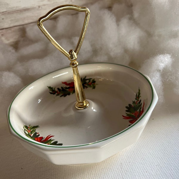 Pfaltzgraff Christmas Heritage Serving Tidbit Candy Dish