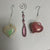 Pink Ornaments Heart Shaped Ornaments Pink Beads Lot of 3