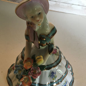 Porcelain Girl Figurine With Blue and White Dress 7