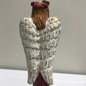 Praying Angel Figurine Stoneware Christmas Decoration 11 Inches