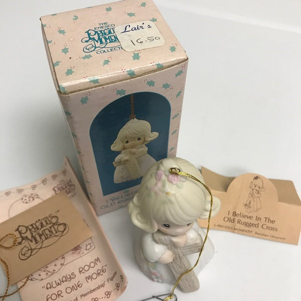 Precious Moments I Believe In The Old Rugged Cross Ornament 1989
