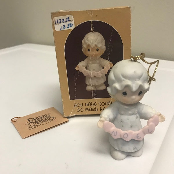Precious Moments Ornament You Have Touched So Many Hearts 1987